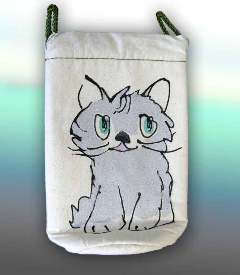 ねこの絵ペツトボトルケース　猫道　