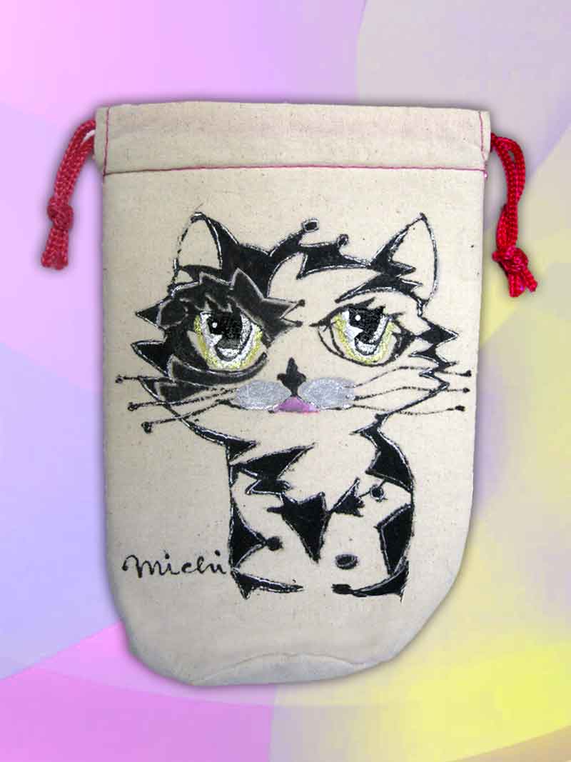 他の惑星から来た宇宙ねこの絵ペツトボトルケース 
