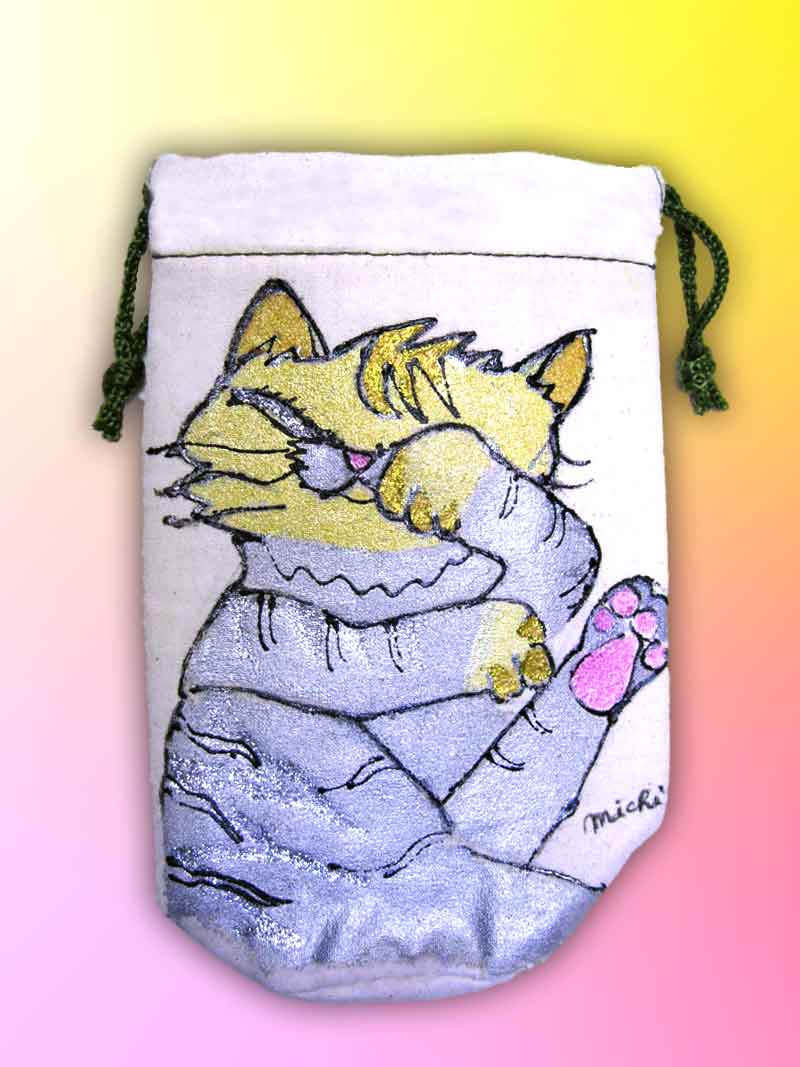 居眠りねこの絵ペツトボトルケース 猫道