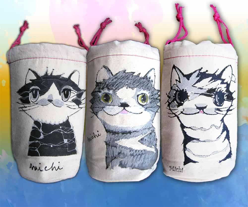 いろんな猫の絵ペツトボトルケース